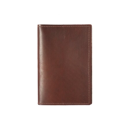 Rustico Green Military Leather Log Book Cover in Saddle BK0241-0002